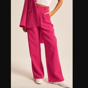 NWT Abercrombie Tailored Wide Leg Pants in Pink Size Small